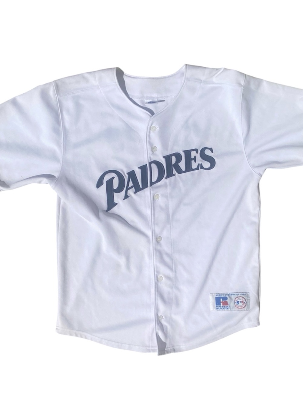 Russell Athletic Ryan Klesko White San Diego Padres Jersey Navy Script XL 18/20